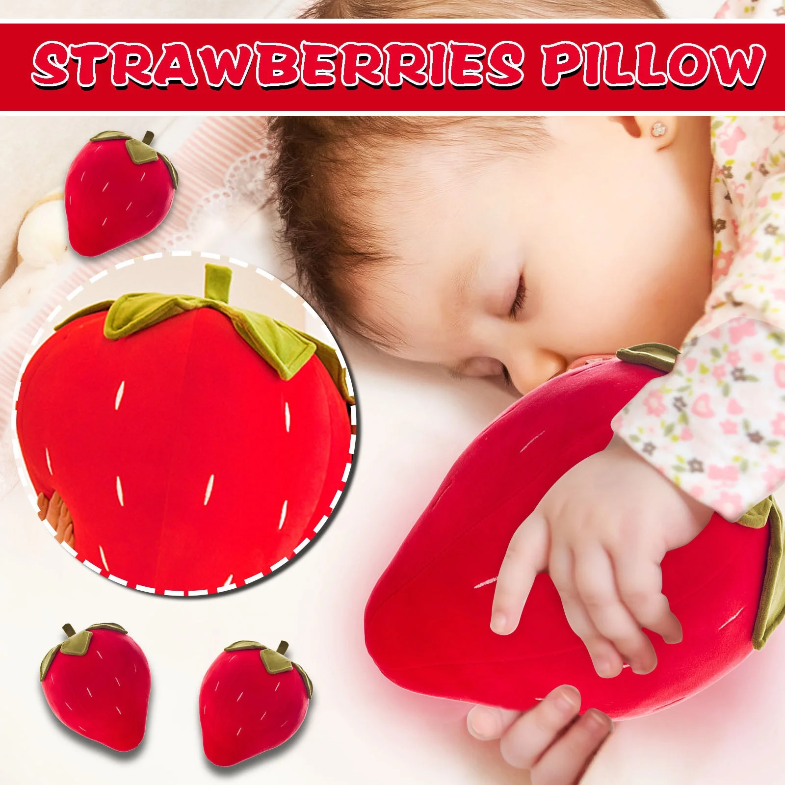 Plush Toys Cute Stuffed Fruits Toys Soft Strawberry Stuffed Doll