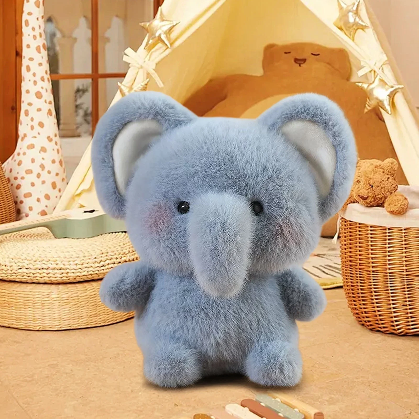 Cute Little Elephant Stuffed Animal Toys,Adorable Plush Companion Dolls