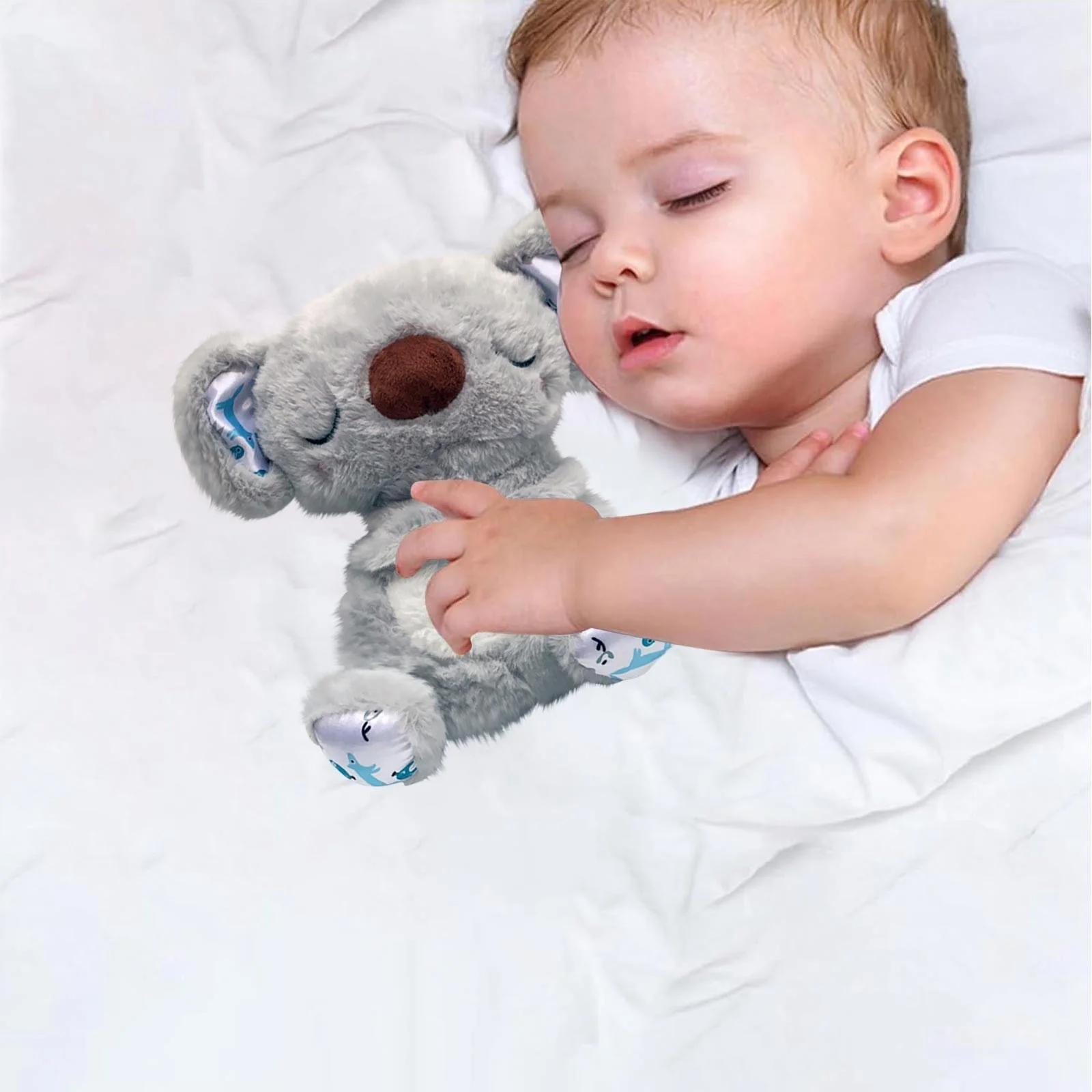 Cute Koala Plush Toys,Sound Machine Soothe Breathing Snuggle Koala Plush Dolls