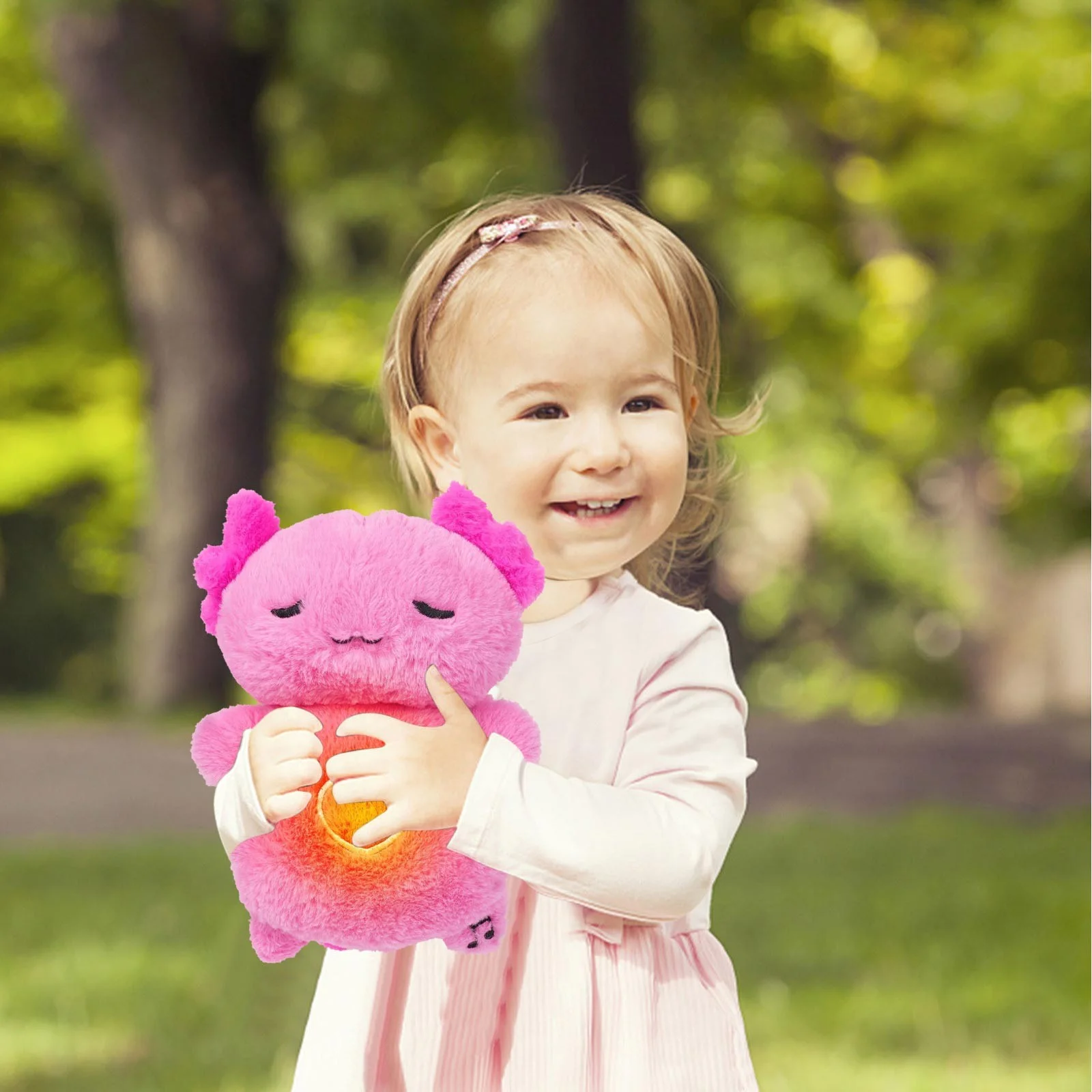 Baby Sound Machine Soothe Stuffed Plushie Toys,Cute Sensory Breathing Dolls