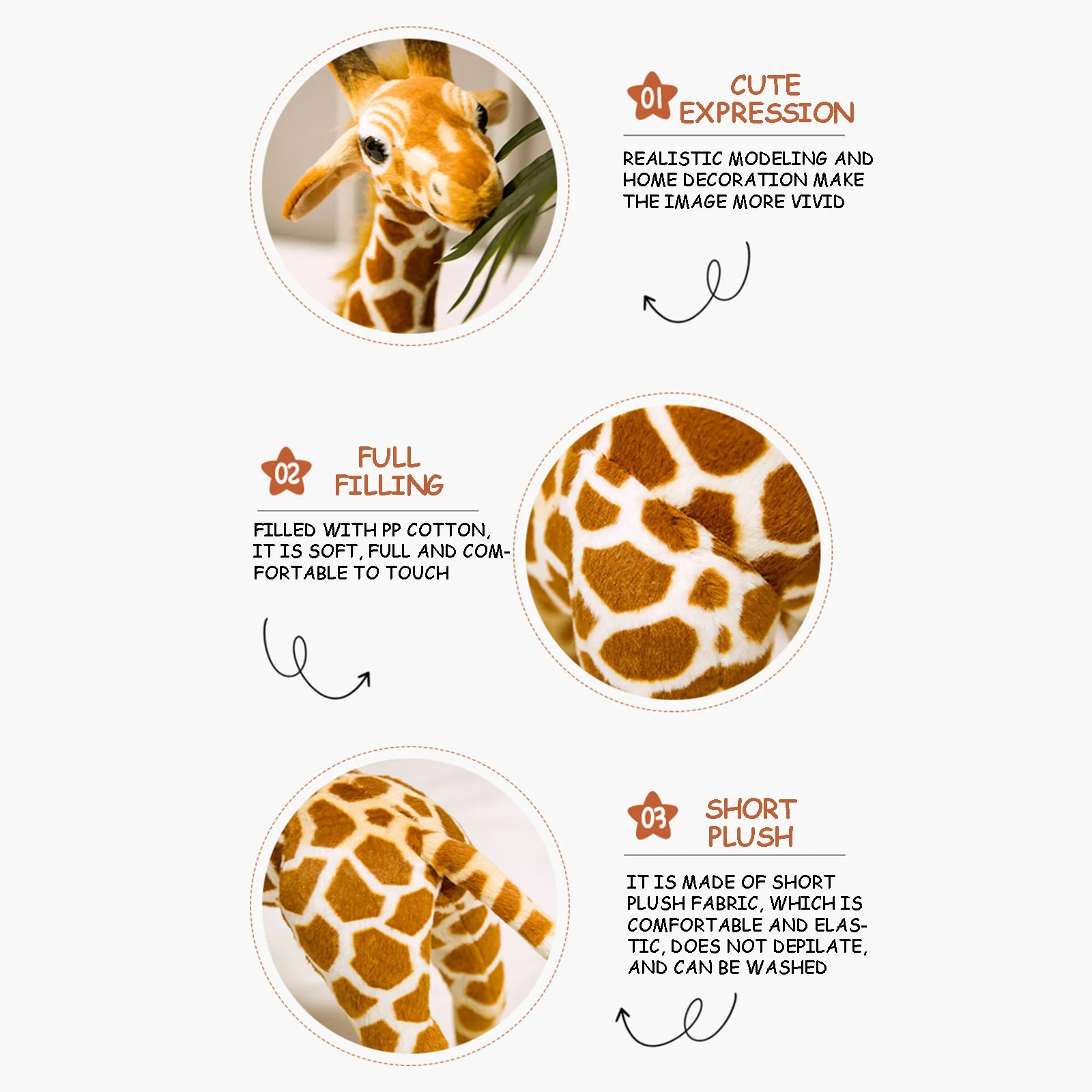 Giraffe Stuffed Animal Plush Toys,Cute Soft Giraffe Cuddly toys