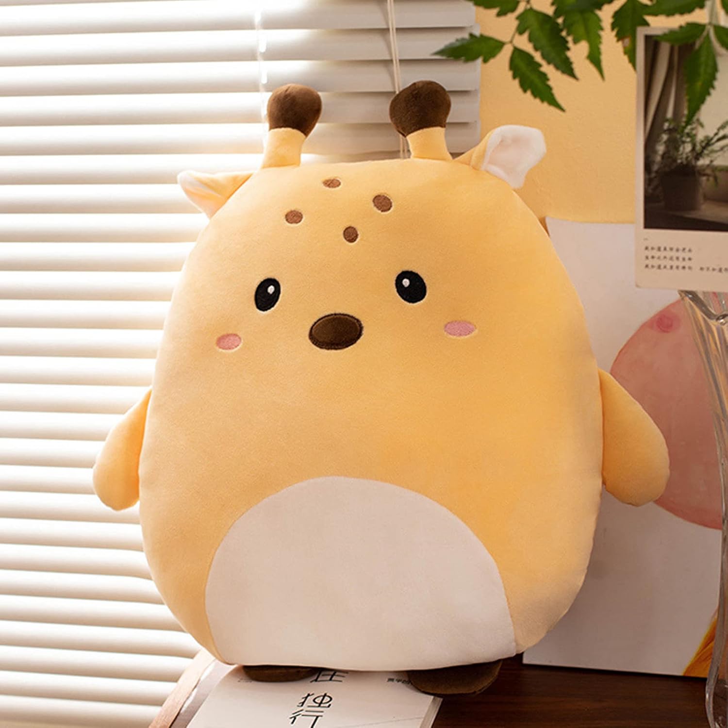 Cute Deer Plush Pillow, 16 inch Stuffed Animal Toy