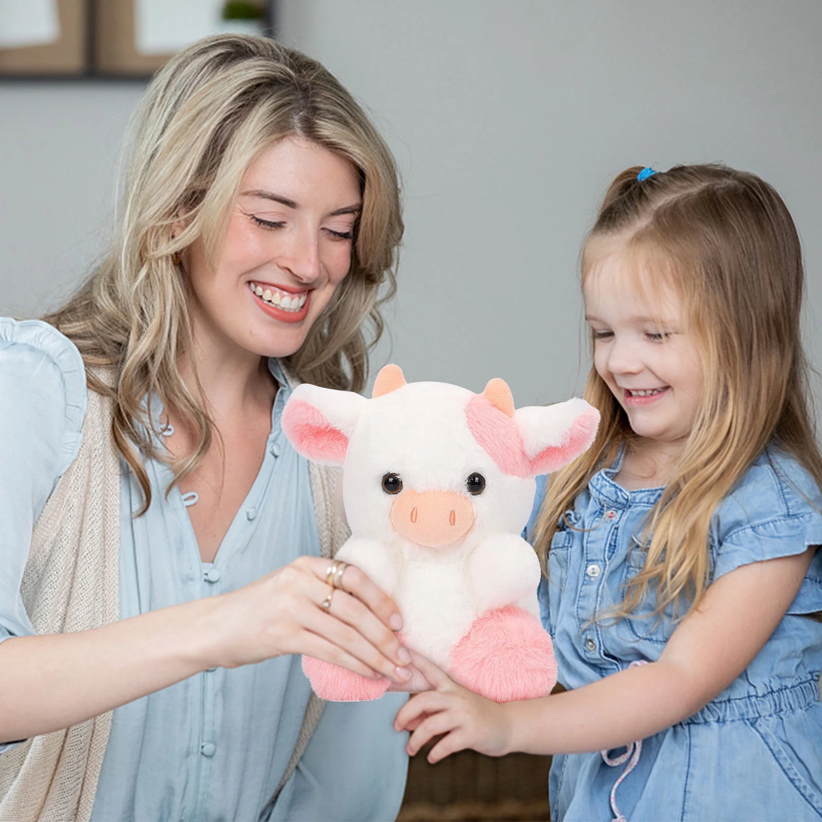 Adorable Plush Cow Toys,Soft Stuffed Animal Dolls Hugging Pillow Toys