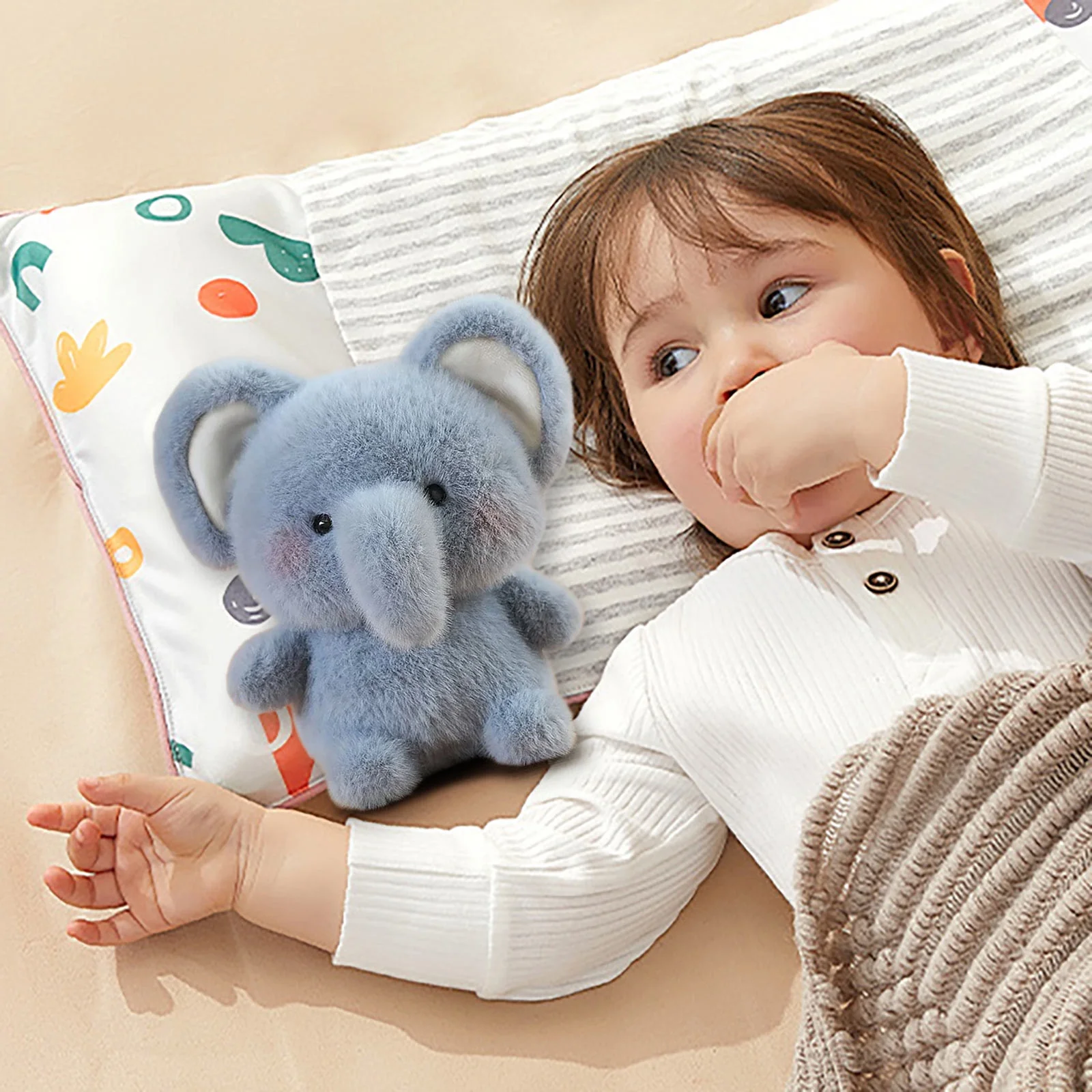 Cute Little Elephant Stuffed Animal Toys,Adorable Plush Companion Dolls