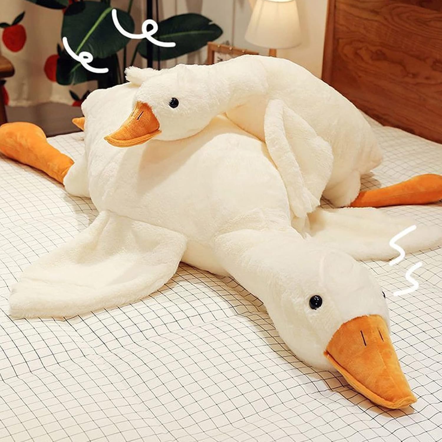 Swan Stuffed Animal, 35.43inch 5.5 lbs Weighted Stuffed Animals