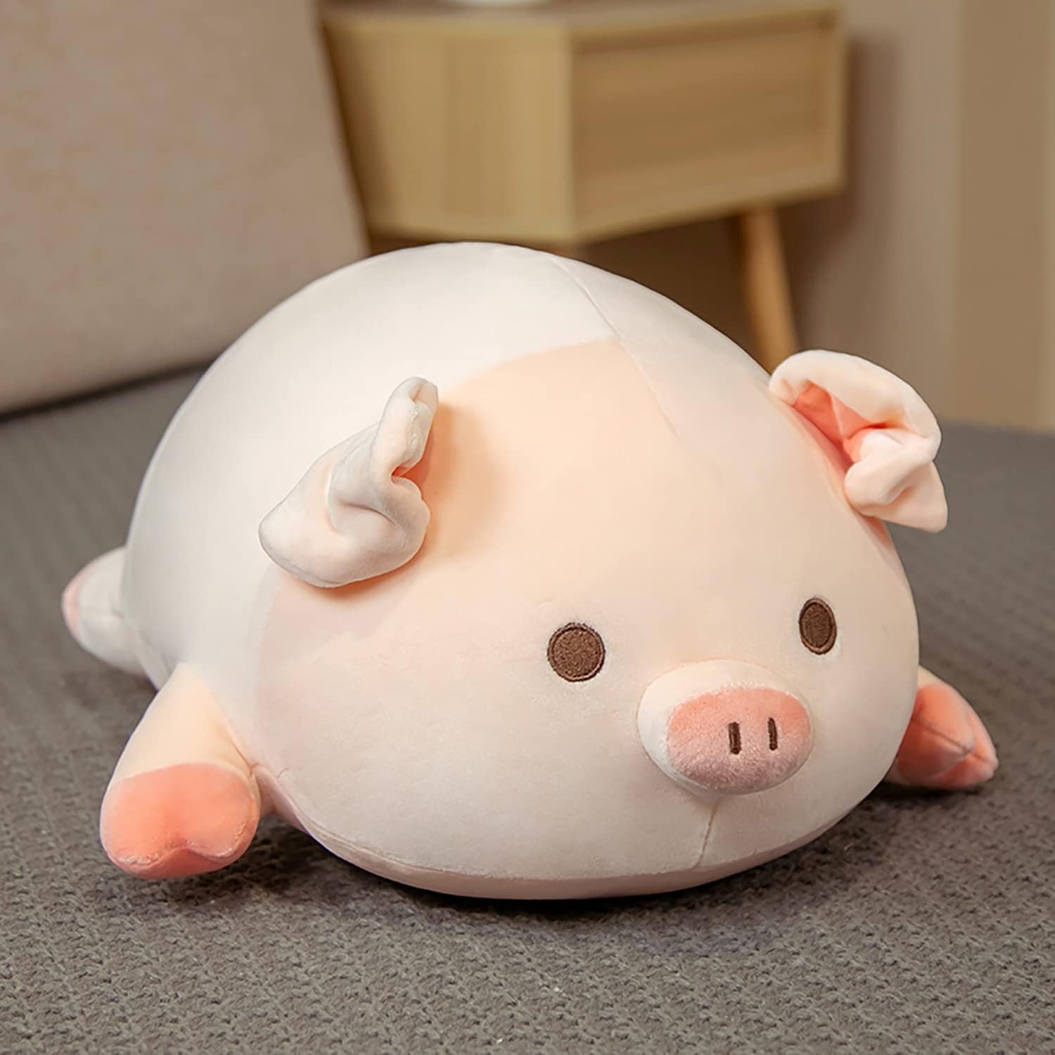 Soft Hugging Cute Pig Plush Pillow,20''Stuffed Animal Pillow Soft Fat Pig Plush Hugging Pillow