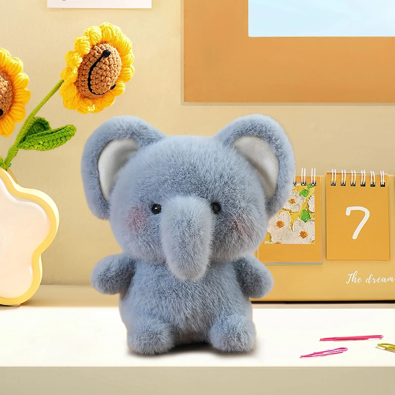 Cute Little Elephant Stuffed Animal Toys,Adorable Plush Companion Dolls