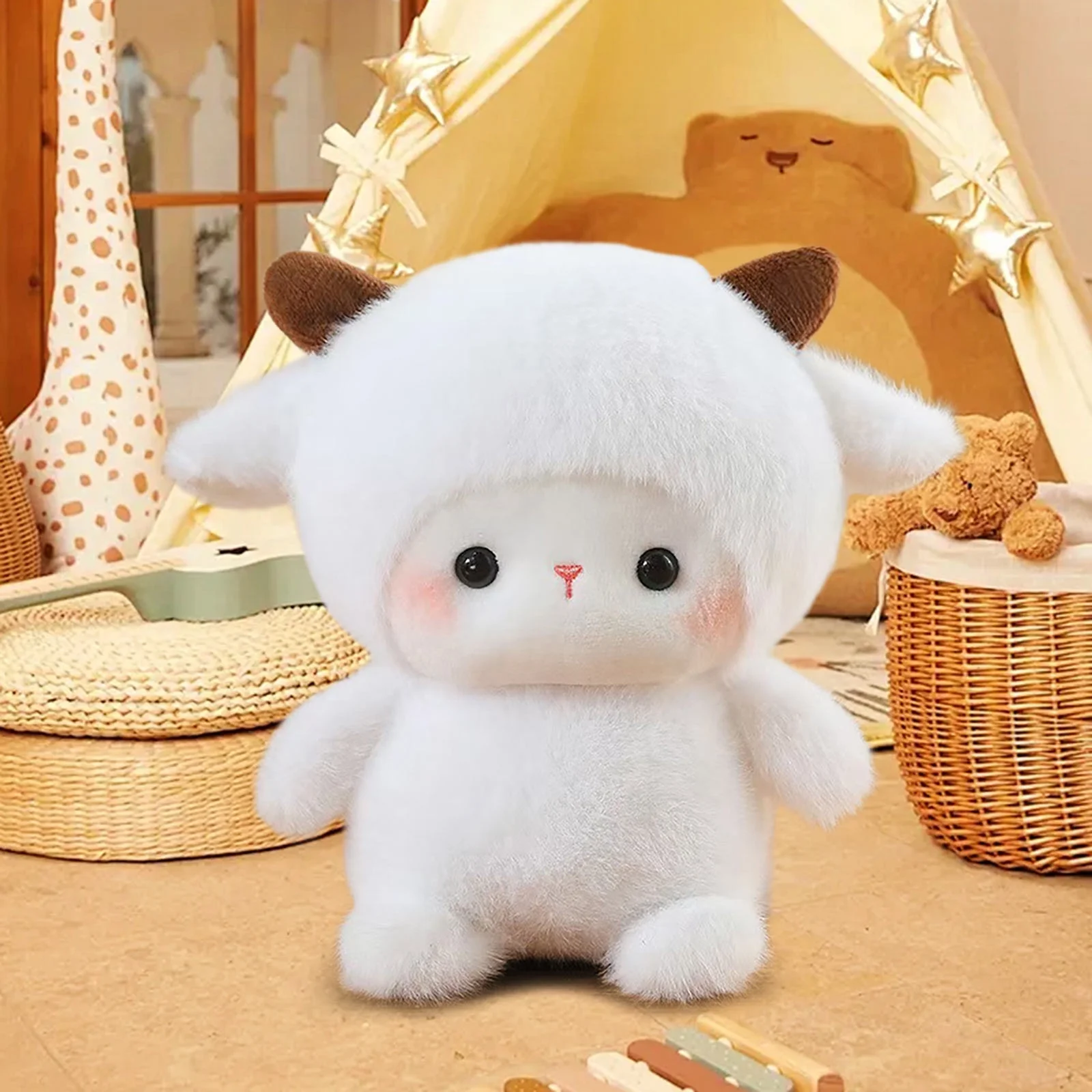 Cute Sheep Stuffed Animal Toys,Adorable Plush Companion Dolls