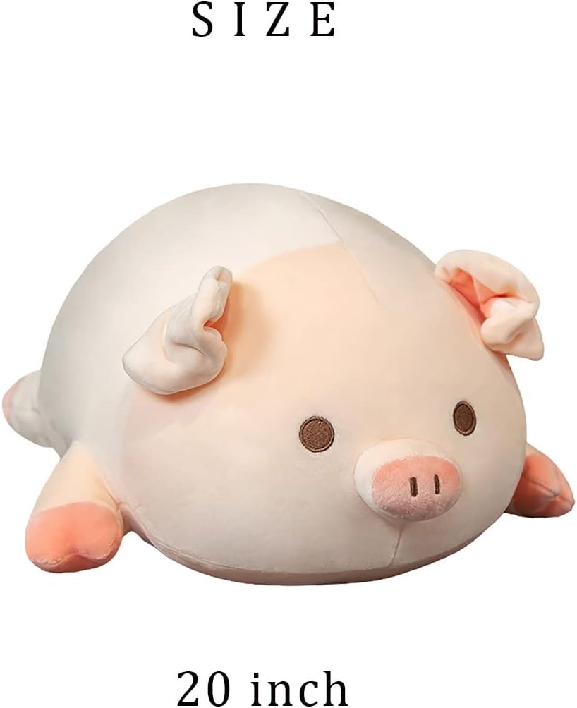 Soft Hugging Cute Pig Plush Pillow,20''Stuffed Animal Pillow Soft Fat Pig Plush Hugging Pillow