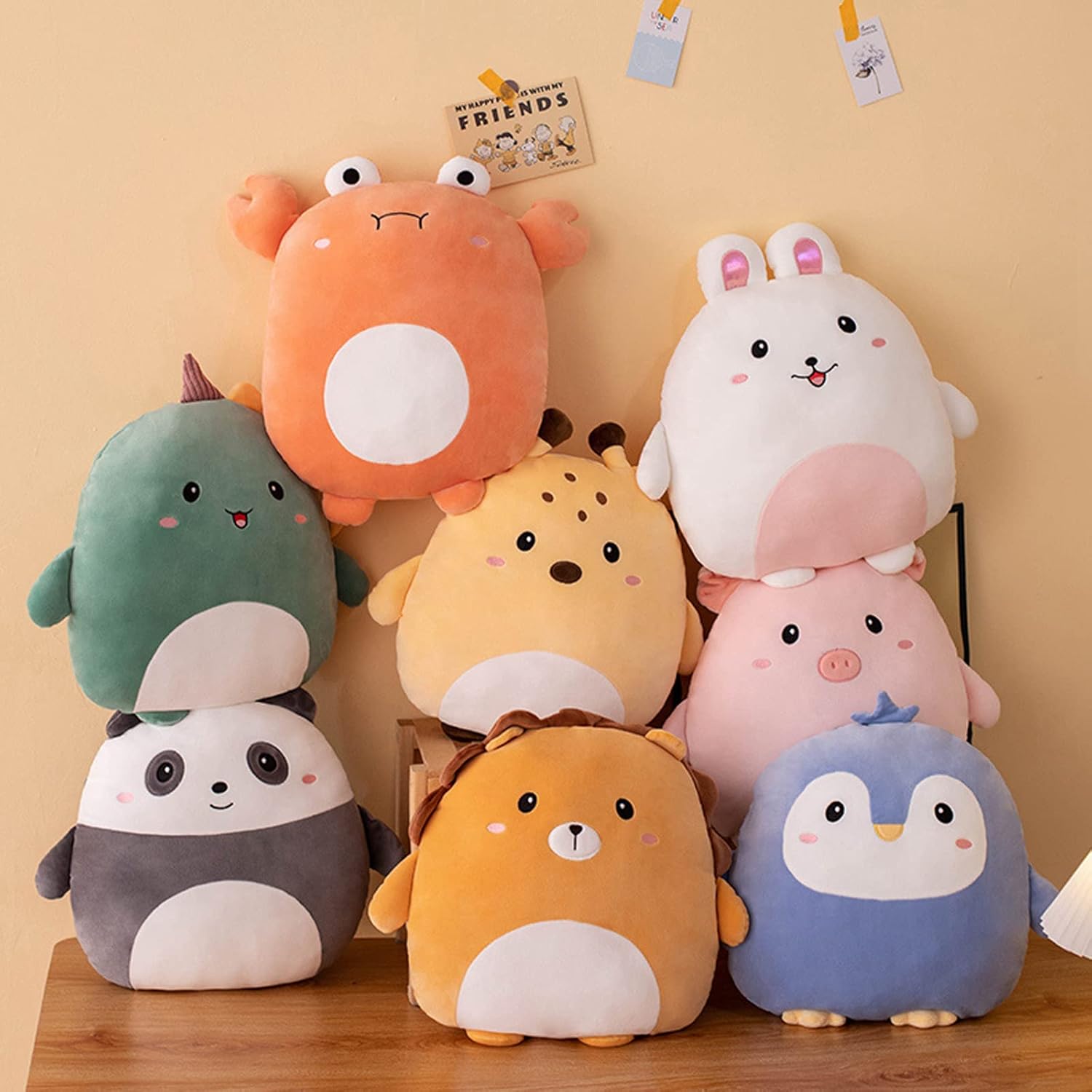 Lion Plush Pillow, 16 inch Stuffed Animal Plush Hugging Pillow