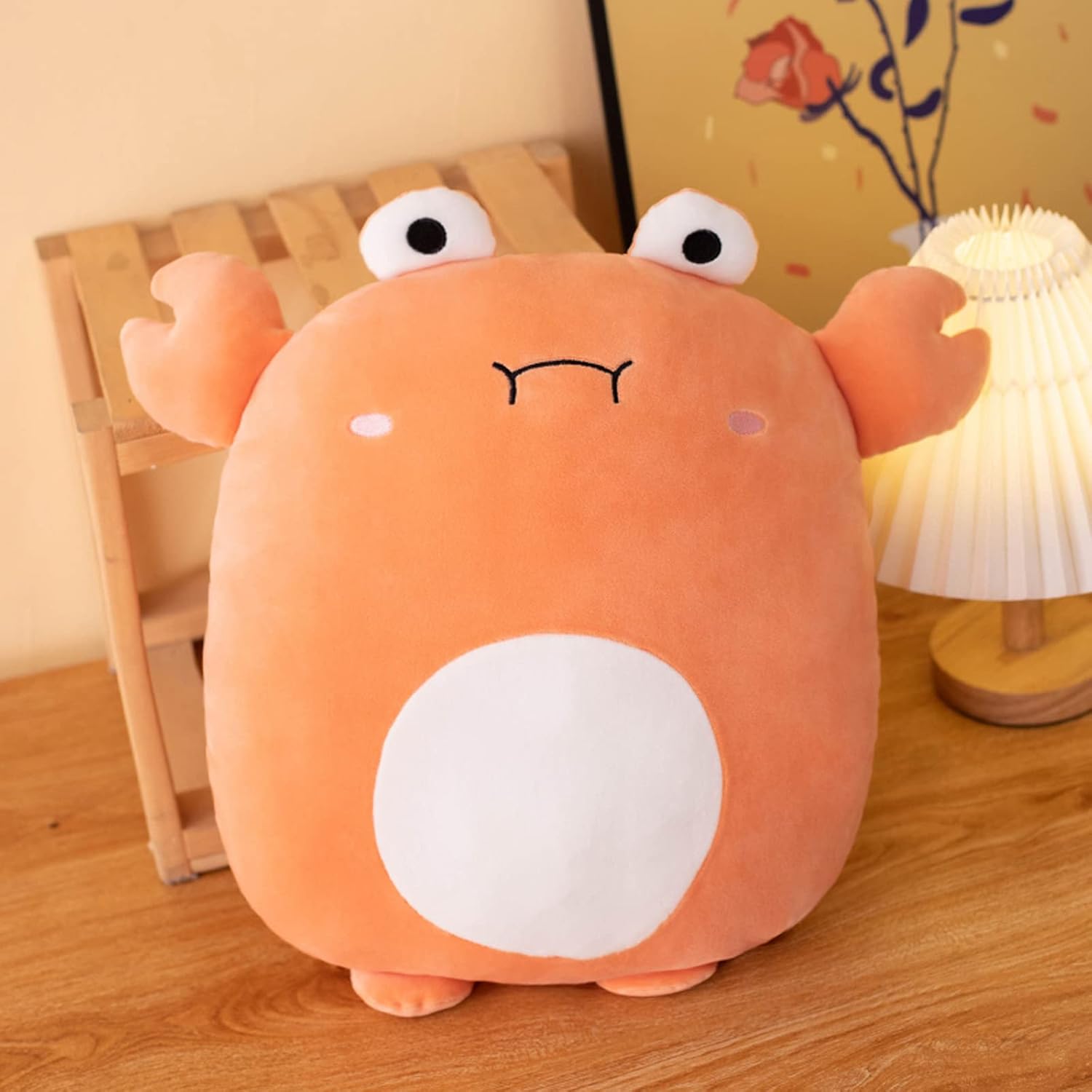 Crab Stuffed Animal Plush Pillow, 16 Inch Kawaii Plushies Toy