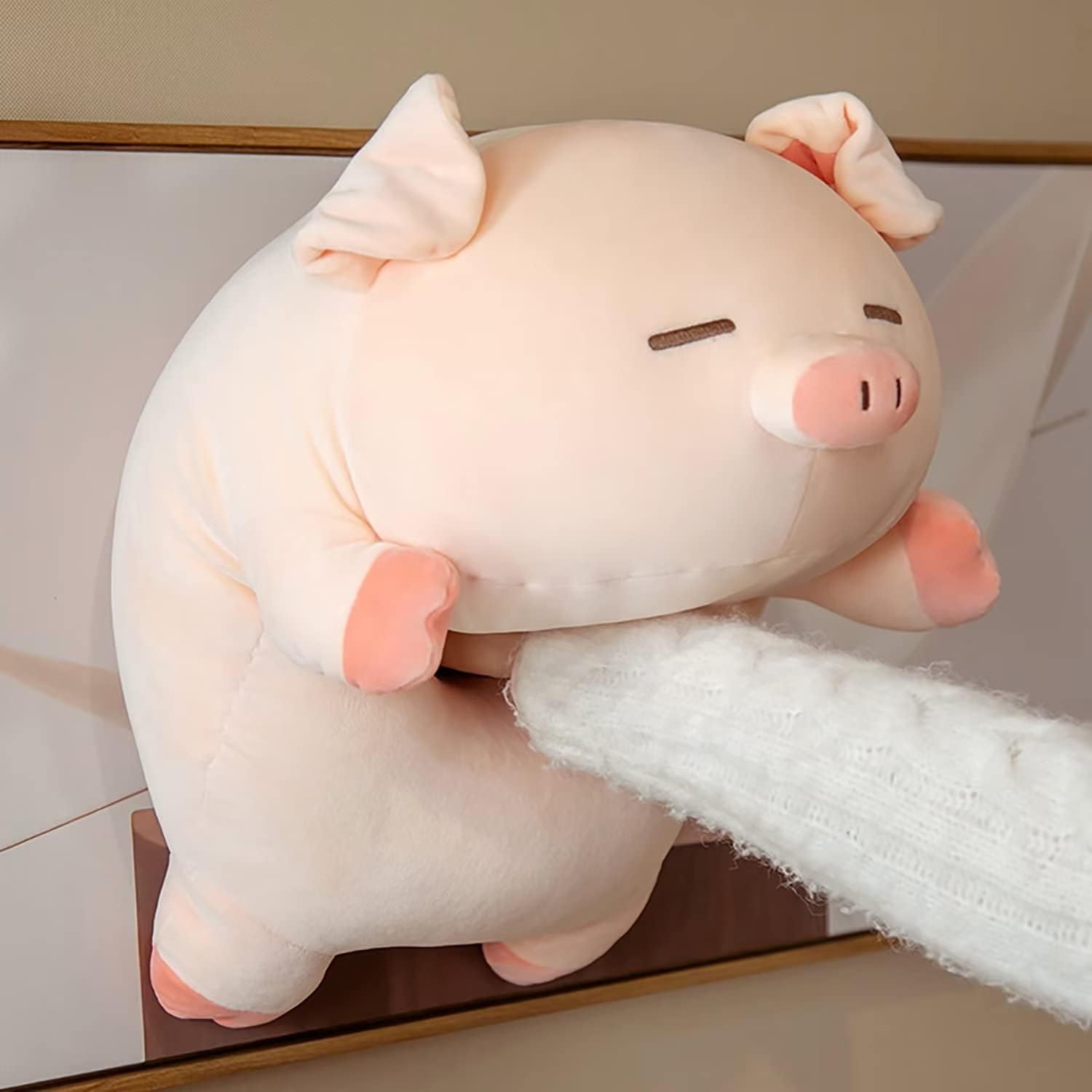Soft Hugging Cute Pig Plush Pillow,20''Stuffed Animal Pillow Soft Fat Pig Plush Hugging Pillow