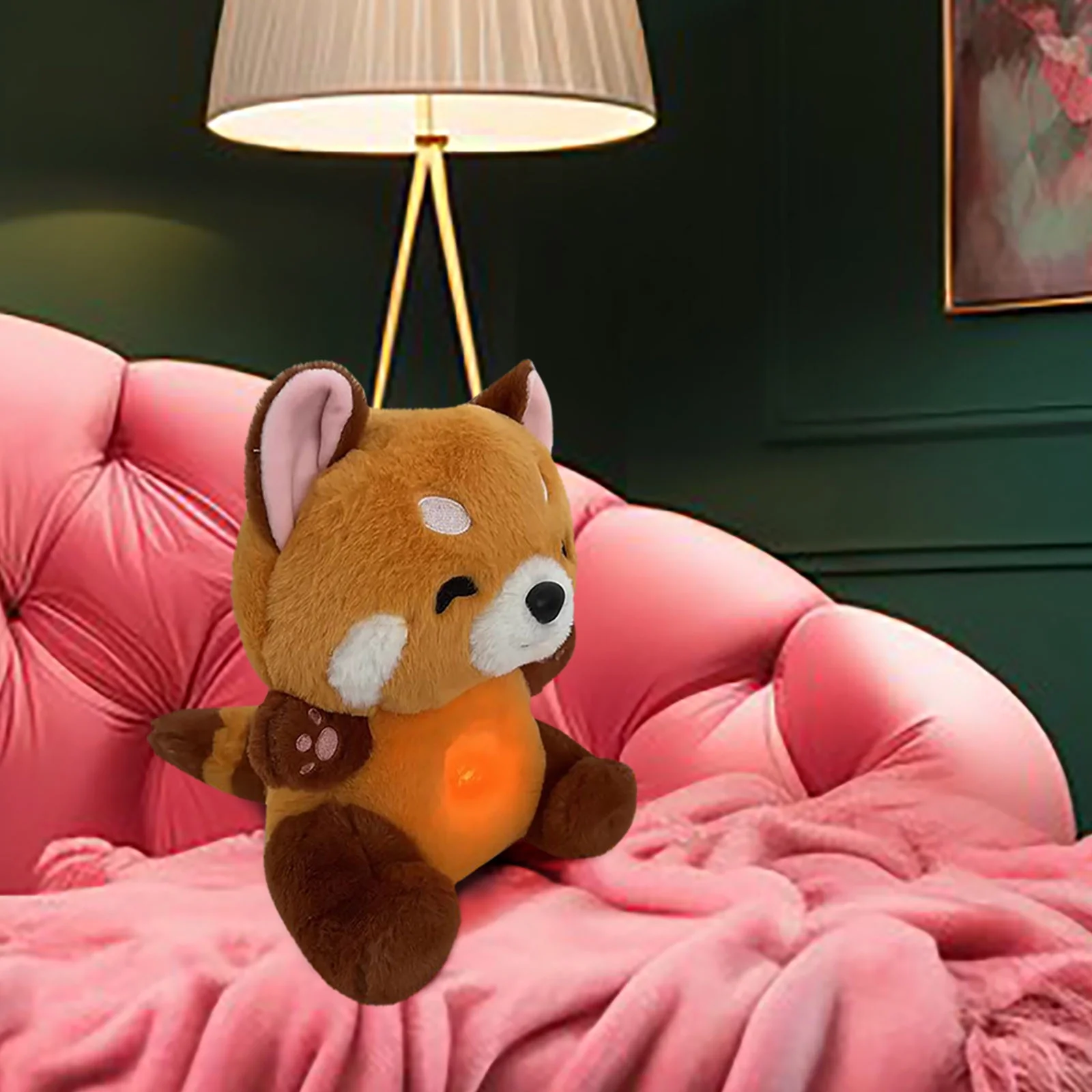 Raccoon Stuffed Animal - Breathing Companion Interactive Soft Plush Small Raccoon