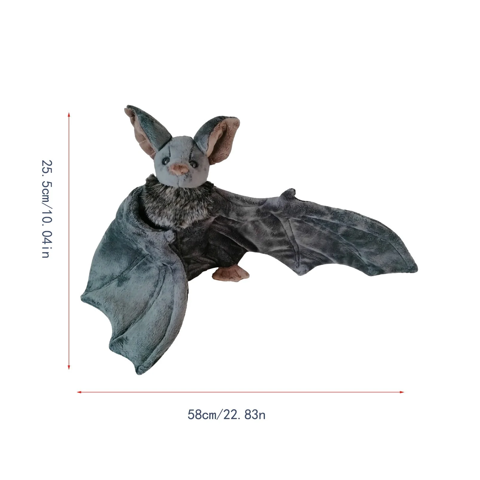 Bat Plush Toys,Soft Stuffed Animal Lifelike Bats Plushie Doll