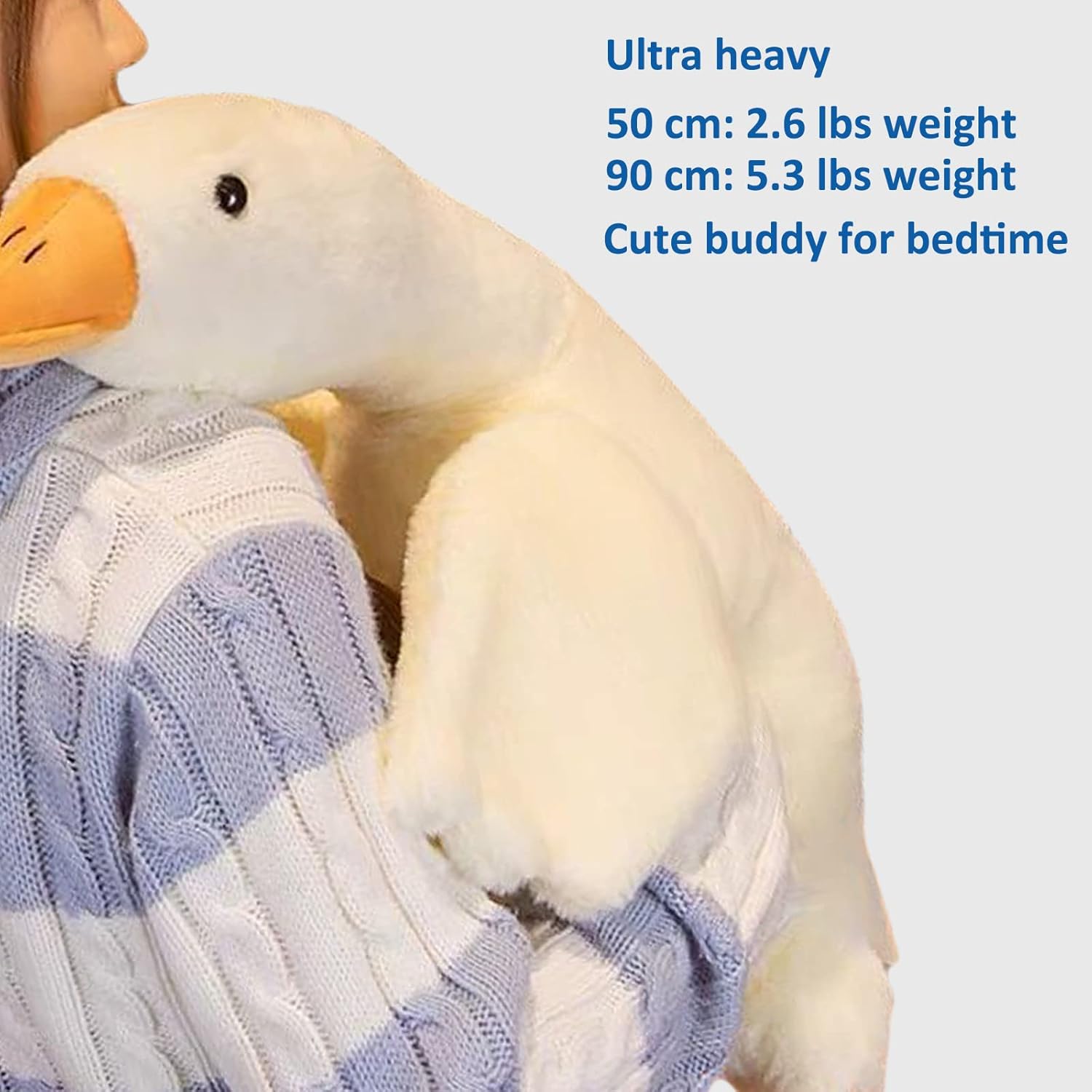 Swan Stuffed Animal, 35.43inch 5.5 lbs Weighted Stuffed Animals